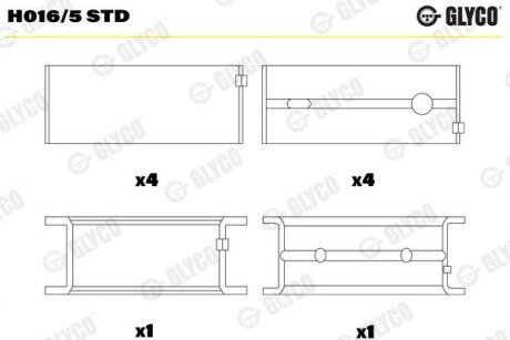 Подшипник скольжения HL STD Glyco H016/5 STD