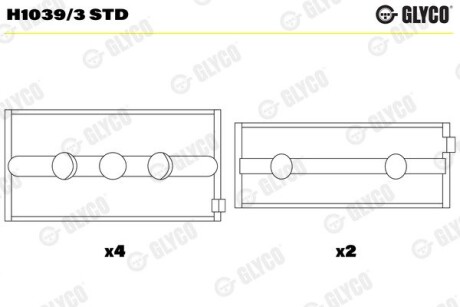 Вкладыш Glyco H1039/3 STD