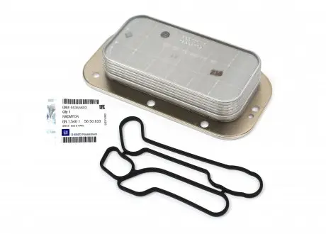 Радиатор масляный двигателя 1.4i ldt aveo, vida, 1.6i lde t300, 1.8i 2h0 cruze, traker, astra-h, -j GM 55355603