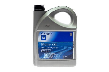 Олива 5W30 Super Synthetic (5L) (BMW LL-04/MB 229.31/MB 229.51/PORSCHE C30/VW 503.01/504.00/507.00) GM 93165010