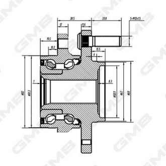 HYUNDAI К-т подшипника ступицы перед. i30 (FD) 1.6 07-16, i30 (GD) 1.4 11-16, KIA CEED 1.0 T-GDI 15- GMB GH34880