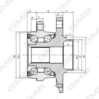 VW Подшипник пер. ступицы AUDI, SKODA, SEAT, 12- GMB GH35030M