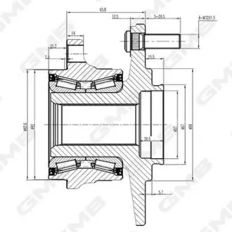 MITSUBISHI Подшипник задн.ступ. Pajero 07 - GMB GH35140