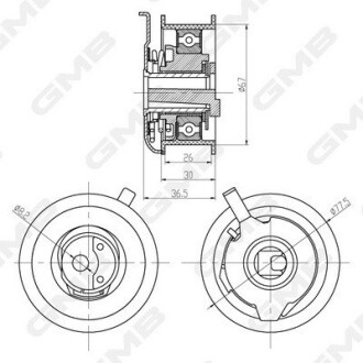 Натяжной ролик GMB GTB0270