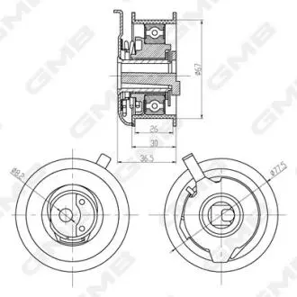 Натяжной ролик GMB GTB0270