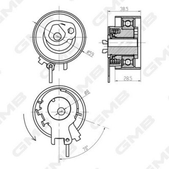 Натяжной ролик GMB GTB0320