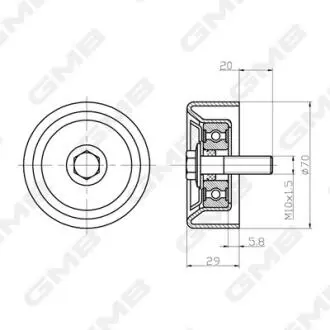 Натяжной ролик GMB GTC0240