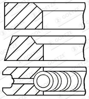 Кільця поршневі GOETZE ENGINE 08-106800-00