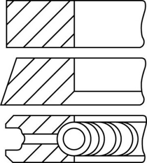 Комплект кілець на поршень GOETZE ENGINE 08-107400-10