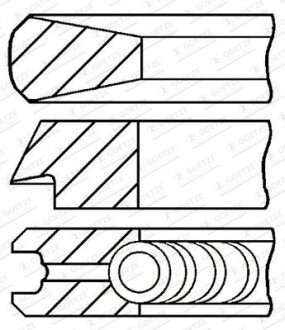 Кільця поршневі GOETZE ENGINE 08-108000-10