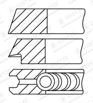 Кольца поршневые GOETZE ENGINE 08-109400-30