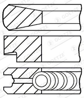 Комплект колец на поршень GOETZE ENGINE 08-110000-00