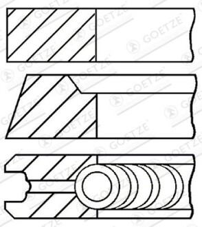 Комплект кілець на поршень GOETZE ENGINE 08-111200-00