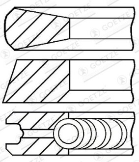 Кольца поршня GOETZE ENGINE 08-111800-00