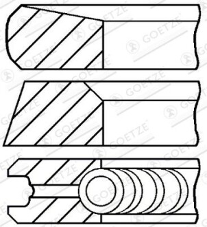 Комплект кілець на поршень GOETZE ENGINE 08-113507-00