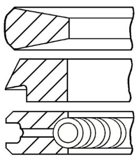 Комплект кілець на поршень GOETZE ENGINE 08-114405-00