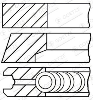 Кольца поршневые GOETZE ENGINE 08-118008-00