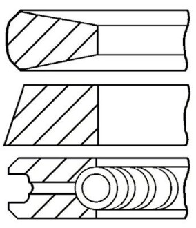 Комплект колец на поршень GOETZE ENGINE 08-122208-00