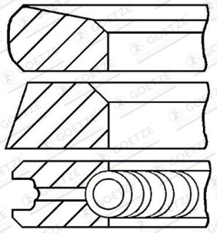 Кільця поршневі GOETZE ENGINE 08-123721-00