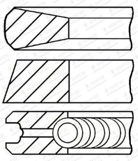 Комплект поршневих кілець std GOETZE ENGINE 08-136500-30 (фото 1)