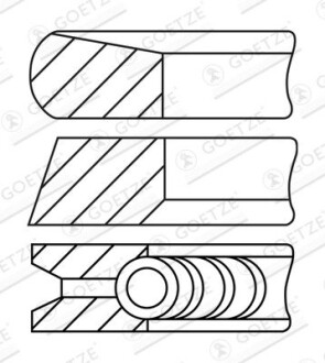 Кольца поршневые GOETZE ENGINE 08-137507-30