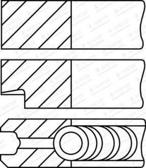 Кольца поршневые +0.4 1.3mjtd 1.3cdti fiat doblo opel combo d=70 1.2*1.2*2 GOETZE ENGINE 08-137606-00