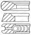 Комплект поршневых колец std GOETZE ENGINE 08-143600-00 (фото 1)