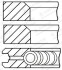 Кольца поршня om615 2,0d/2,2d GOETZE ENGINE 08-170707-10 (фото 1)