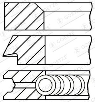 Кільця поршневі GOETZE ENGINE 08-269806-00