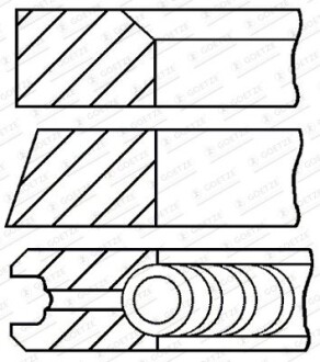 Кольца поршневые GOETZE ENGINE 08-295300-00