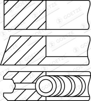 Комплект поршневих кілець GOETZE ENGINE 08-336500-10