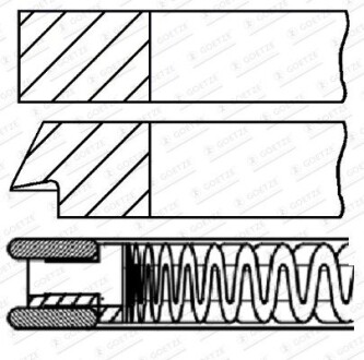 Комплект кілець на поршень GOETZE ENGINE 08-424307-00