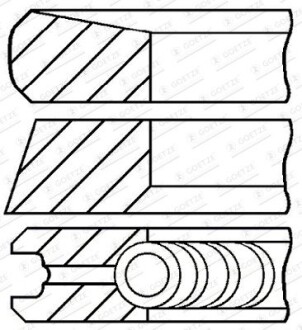 Кільця поршневі GOETZE ENGINE 08-424900-00