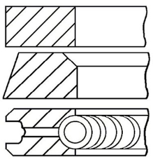 Кільця поршневі GOETZE ENGINE 08-428707-00