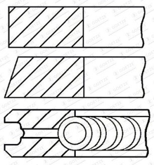 Кольца поршневые GOETZE ENGINE 08-429300-10