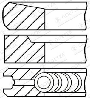 Кольца поршня GOETZE ENGINE 08-431707-00