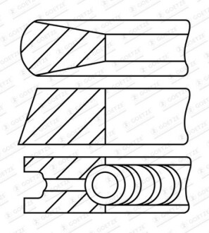 Кольца поршневые GOETZE ENGINE 08-431900-10