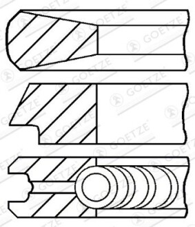 Комплект поршневих кілець std GOETZE ENGINE 08-434100-00