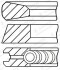 Комплект поршневых колец std GOETZE ENGINE 08-435000-00 (фото 1)