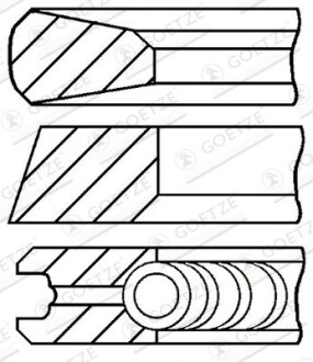 Комплект поршневих кілець std GOETZE ENGINE 08-435000-00