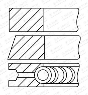 Кольца поршневые GOETZE ENGINE 08-436300-10 (фото 1)