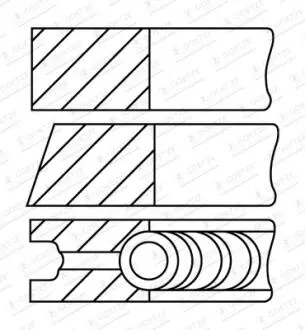 Кольца поршневые GOETZE ENGINE 08-436300-10