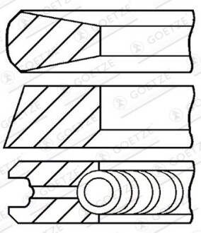 Кольца поршня GOETZE ENGINE 08-436708-00