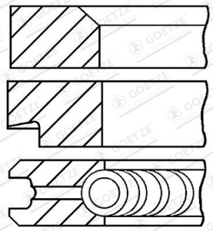 Кільця поршневі GOETZE ENGINE 08-438507-00