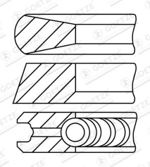 Комплект поршневых колец GOETZE ENGINE 0843880010