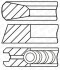 Комплект поршневых колец GOETZE ENGINE 0844320000 (фото 1)
