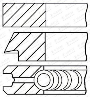 Комплект поршневих кілець GOETZE ENGINE 08-446100-00