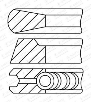 Кільця поршневі GOETZE ENGINE 08-447600-00