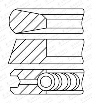 Комплект поршневых колец GOETZE ENGINE 08-449600-00