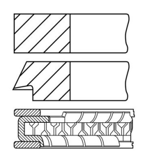 Кольца поршневые GOETZE ENGINE 08-451900-00